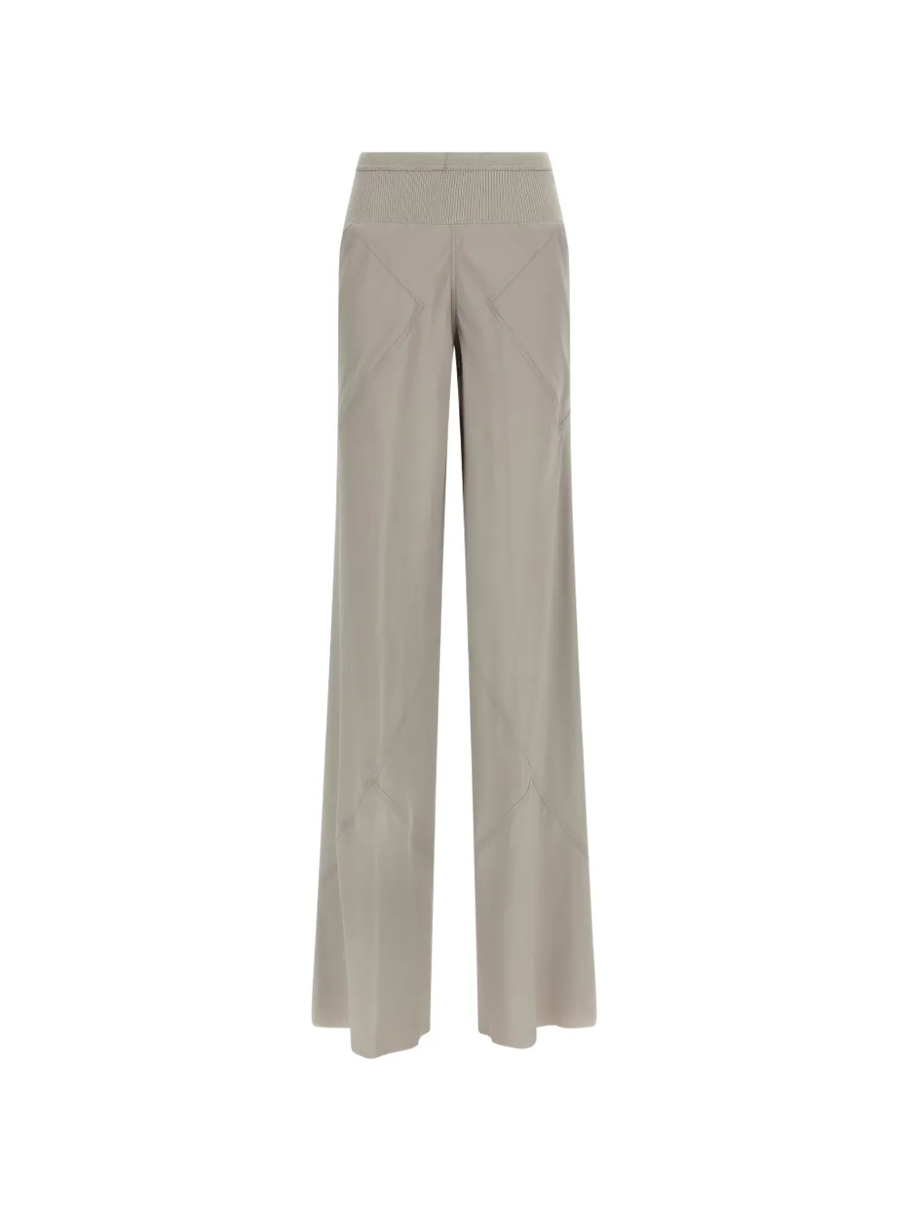 Rick Owens ribbed-waist palazzo pants - Grigio