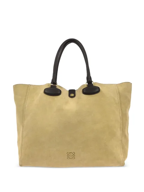 Loewe Pre-Owned 2012 Leo top-handle suede tote bag