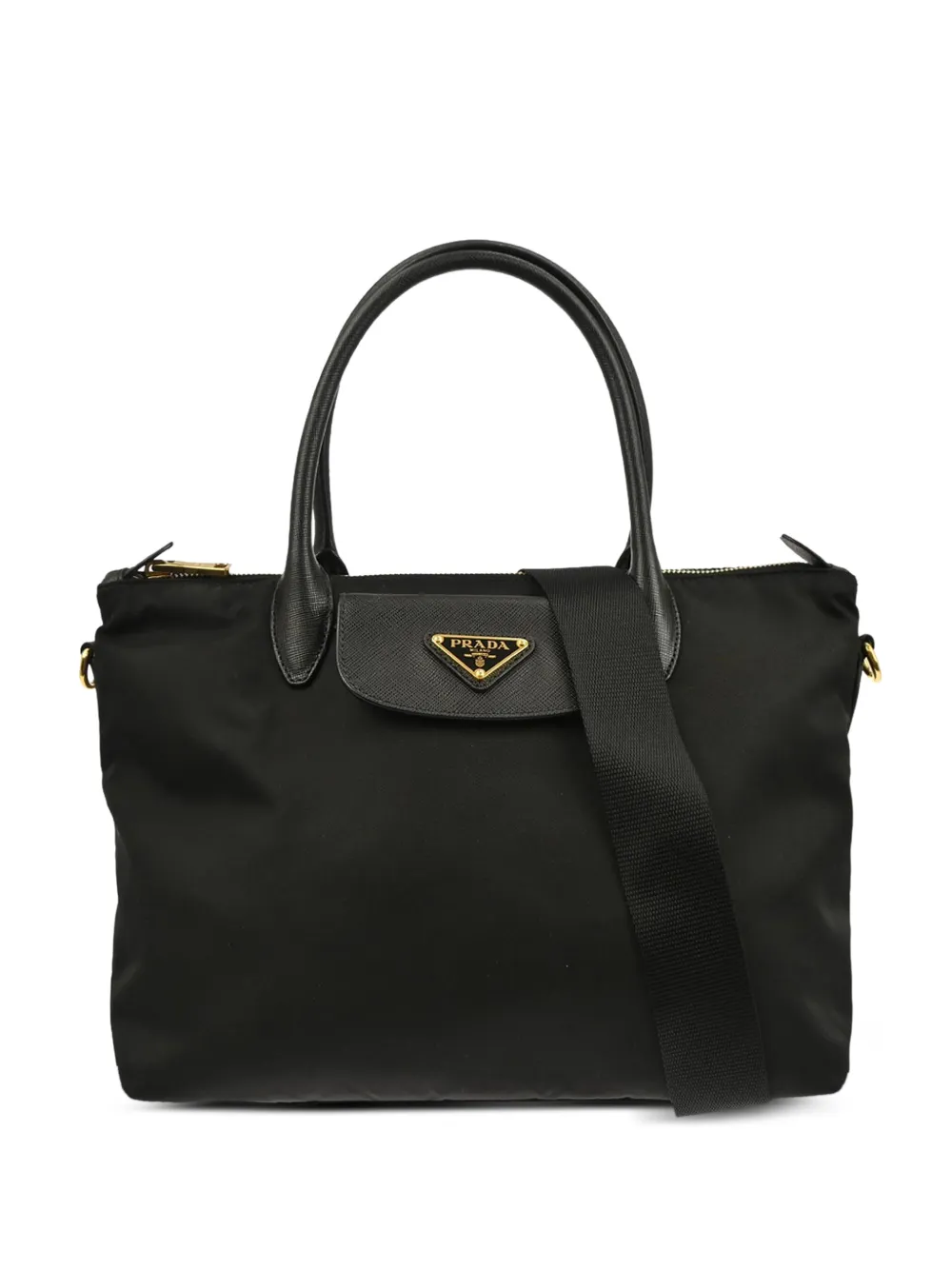 Prada Pre-Owned Borsa a mano con zip anni 2010 - Nero