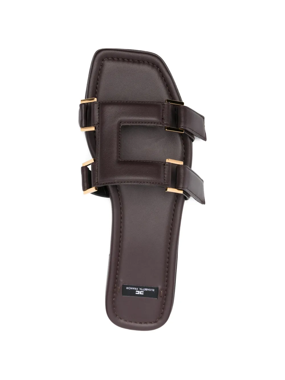 Elisabetta Franchi Sandalen met gespbandje Bruin