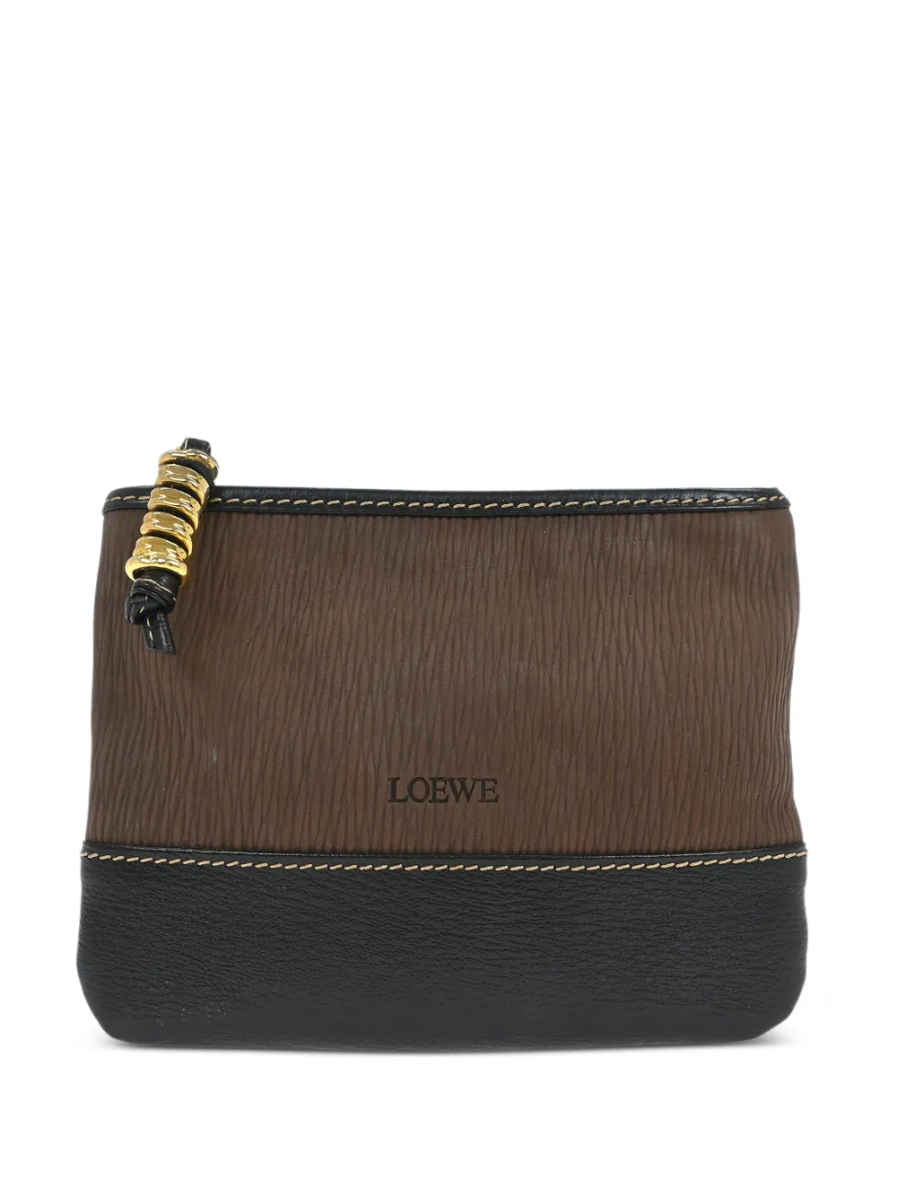 Loewe Pre-Owned Clutch Velasquez bicolore 1990-2000 - Marrone