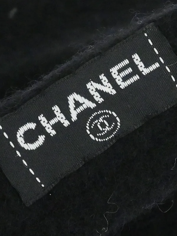 CHANEL Pre-Owned 1990-2000s logo-detail Beret | Black | FARFETCH display picture 1