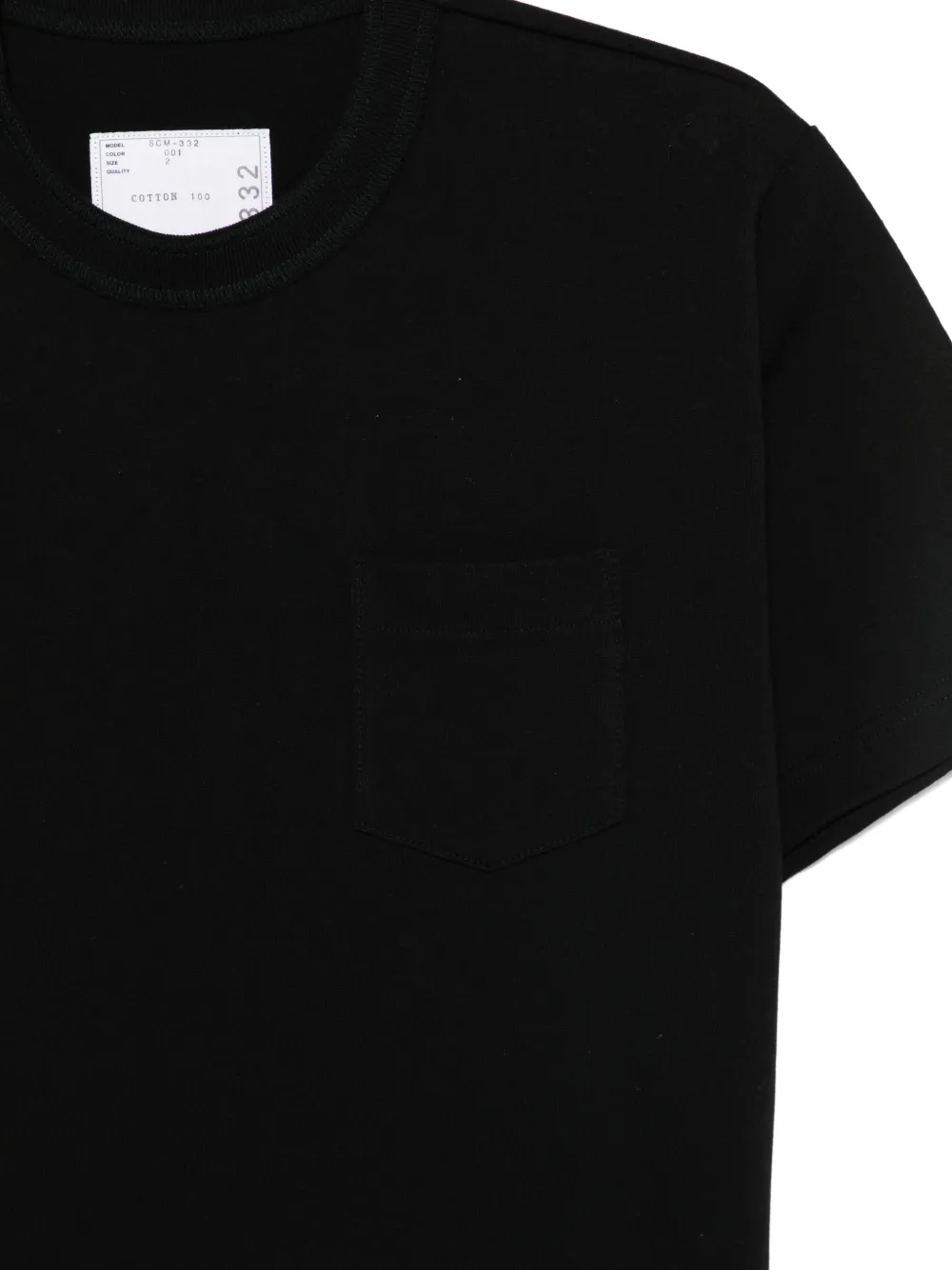sacai T-shirt met zak Zwart