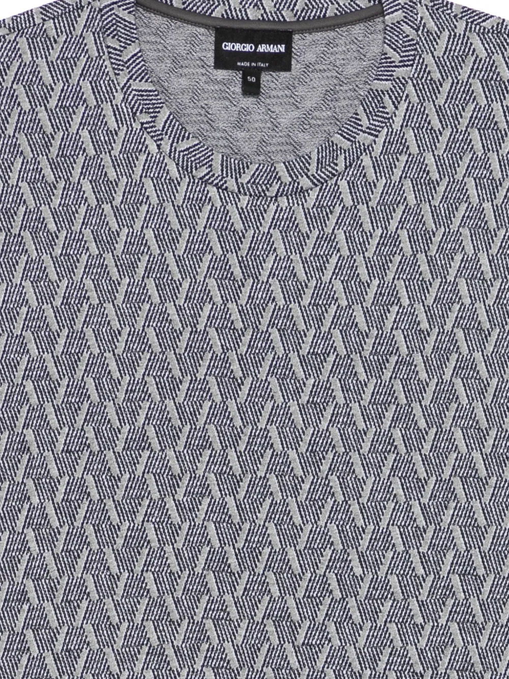 Giorgio Armani T-shirt met geometrisch patroon Blauw