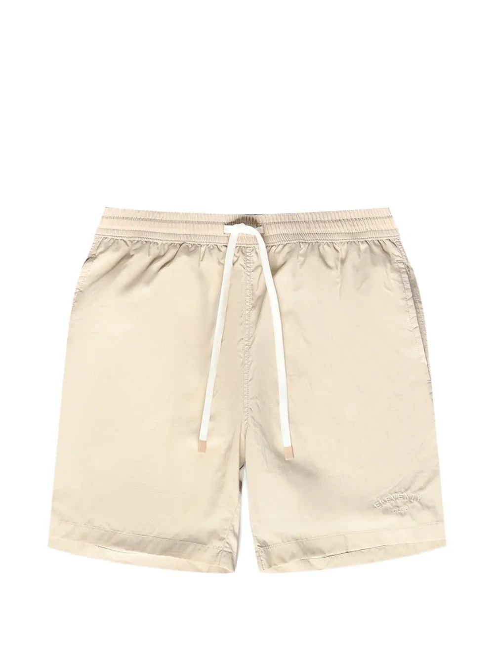 Eleventy logo-embroidered swim shorts - Toni neutri