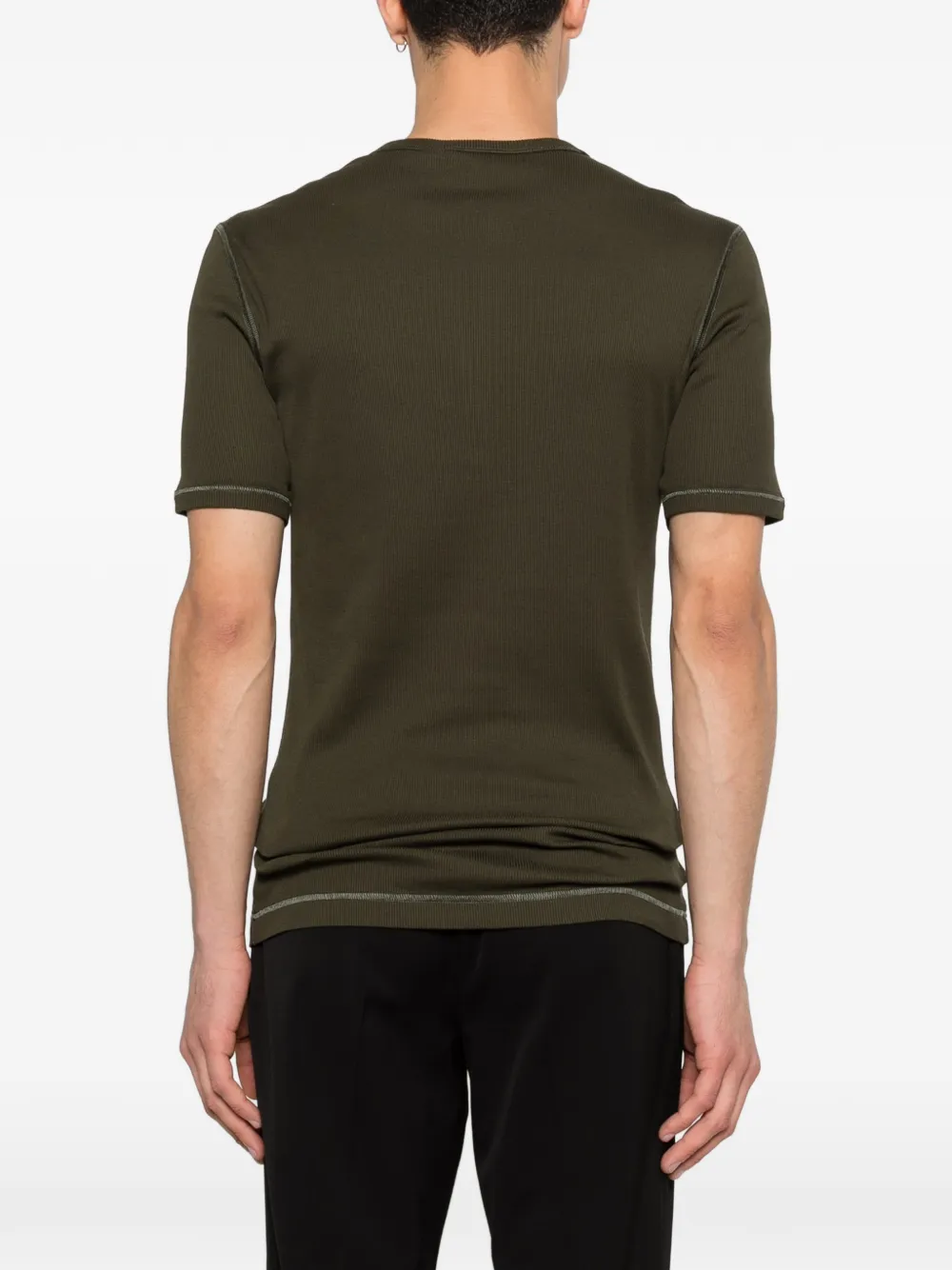 Dolce & Gabbana Serafino katoenen T-shirt Groen