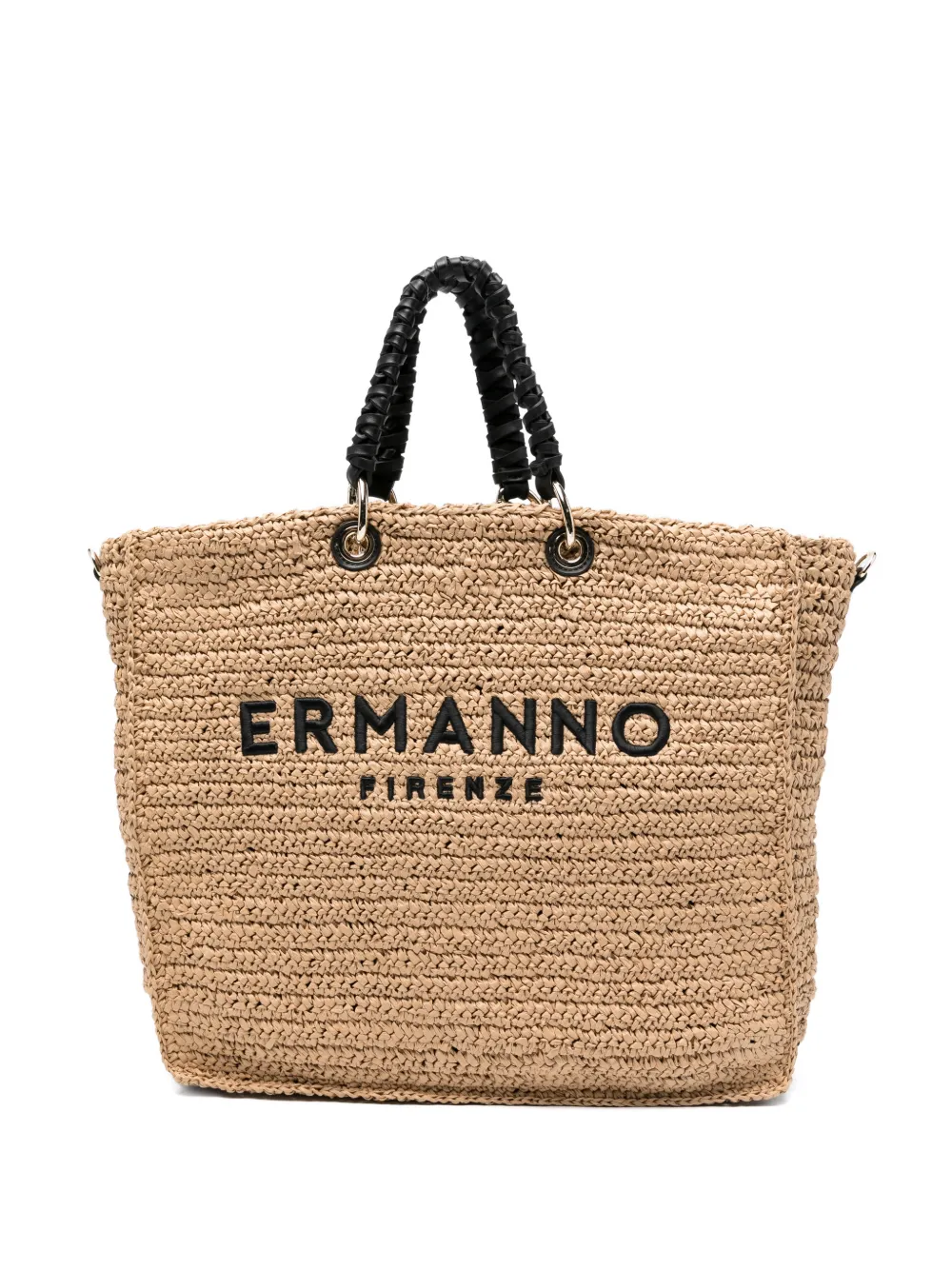 ERMANNO FIRENZE Borsa tote Ashley grande con logo - Toni neutri