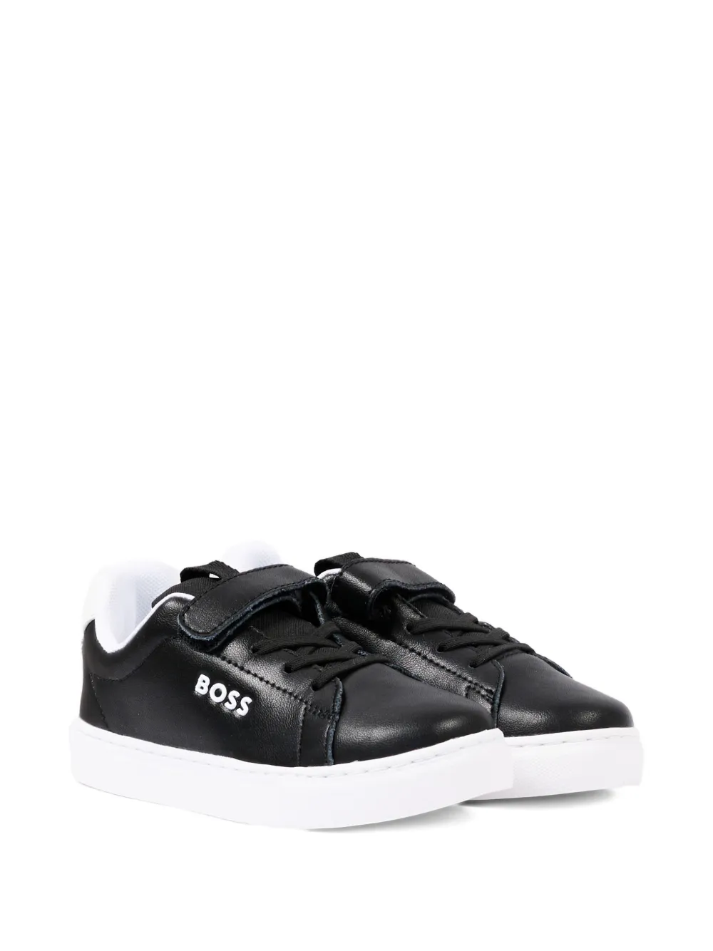 BOSS Kidswear leather sneakers - Nero