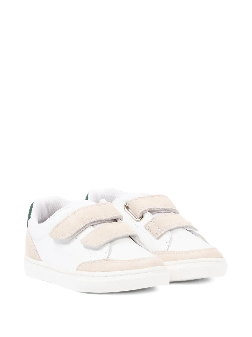 BOSS Kidswear touch-strap leather sneakers - Bianco