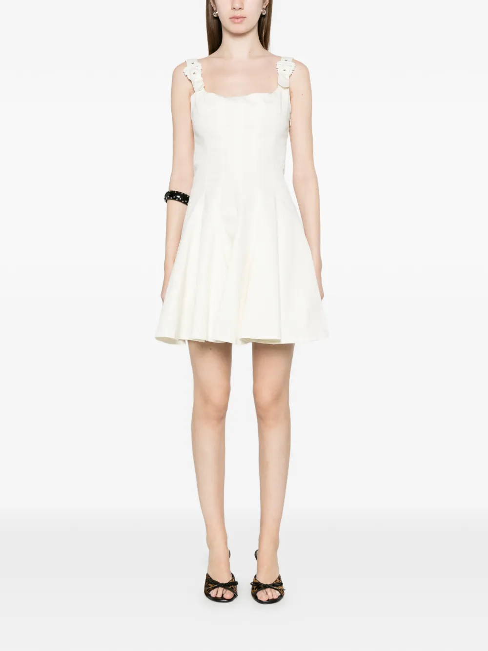  Versace Jeans Couture Buckle Strap Dress - Neutrals 