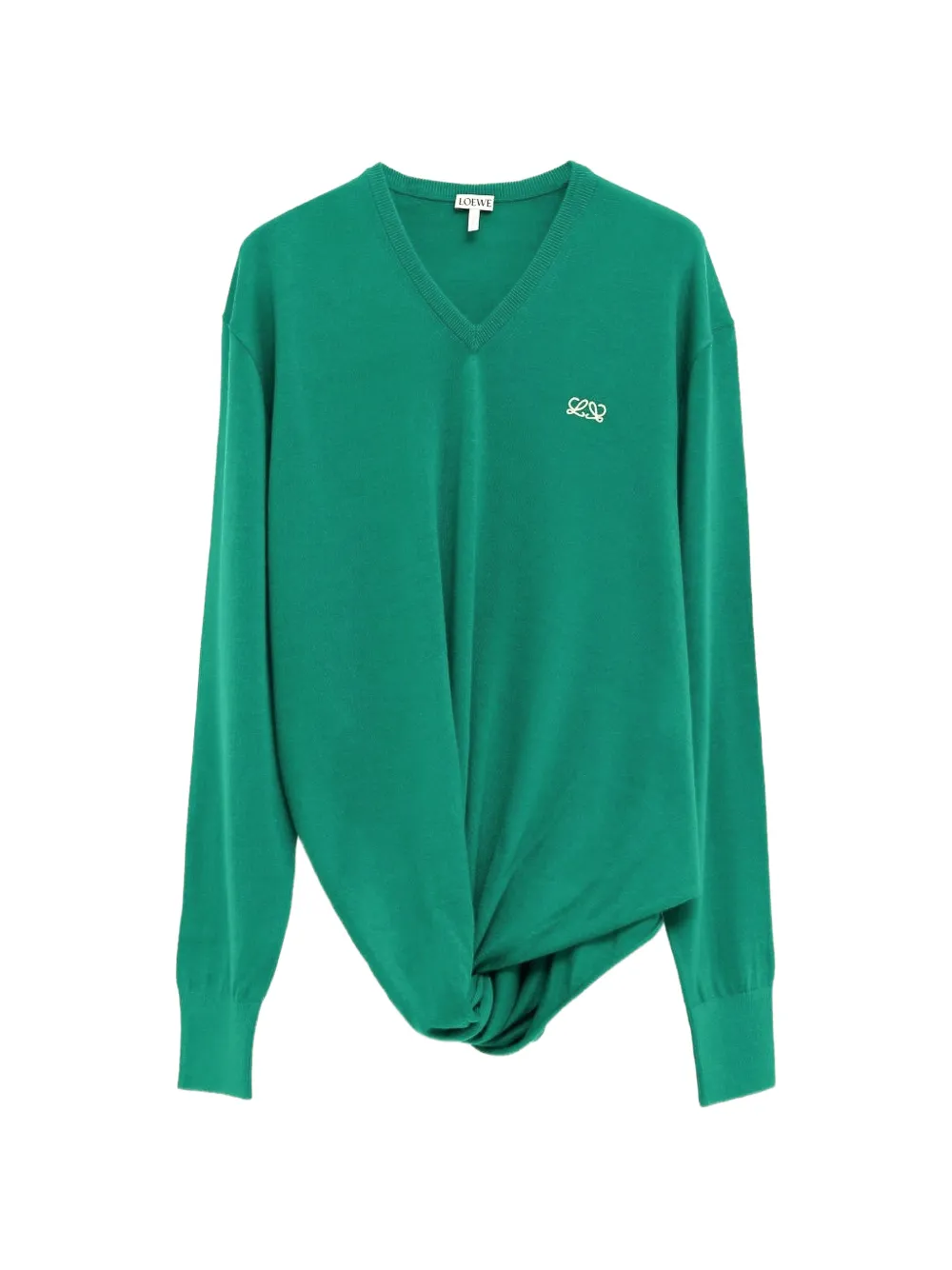 LOEWE Wollen trui met gedraaid detail Groen