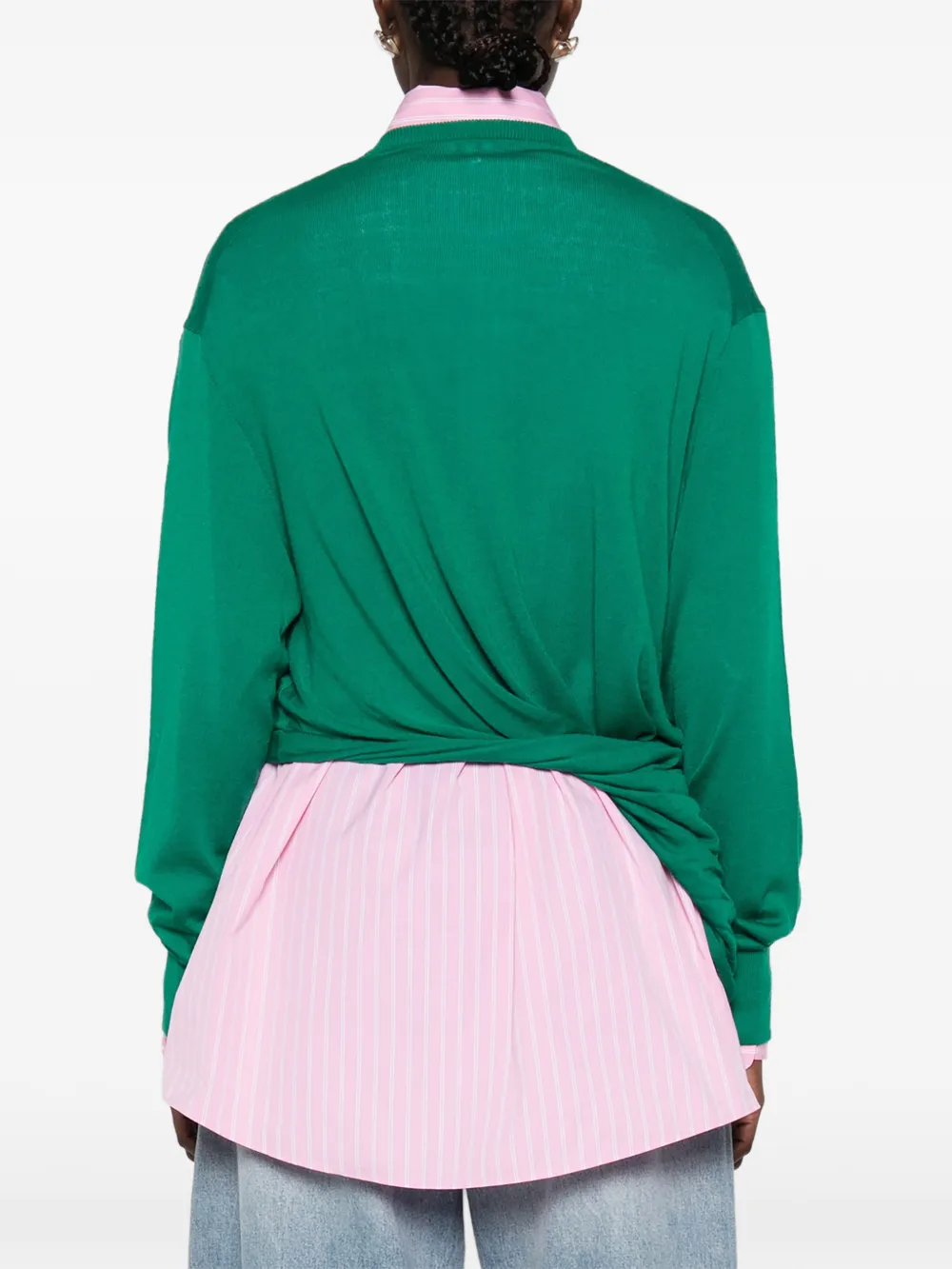 LOEWE Wollen trui met gedraaid detail Groen