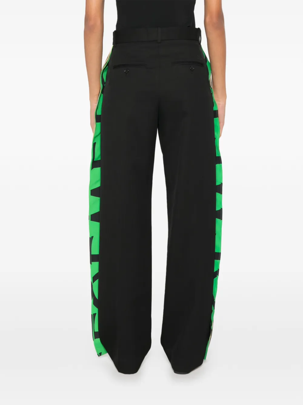 LOEWE Broek met zijstreep en riemlussen Zwart
