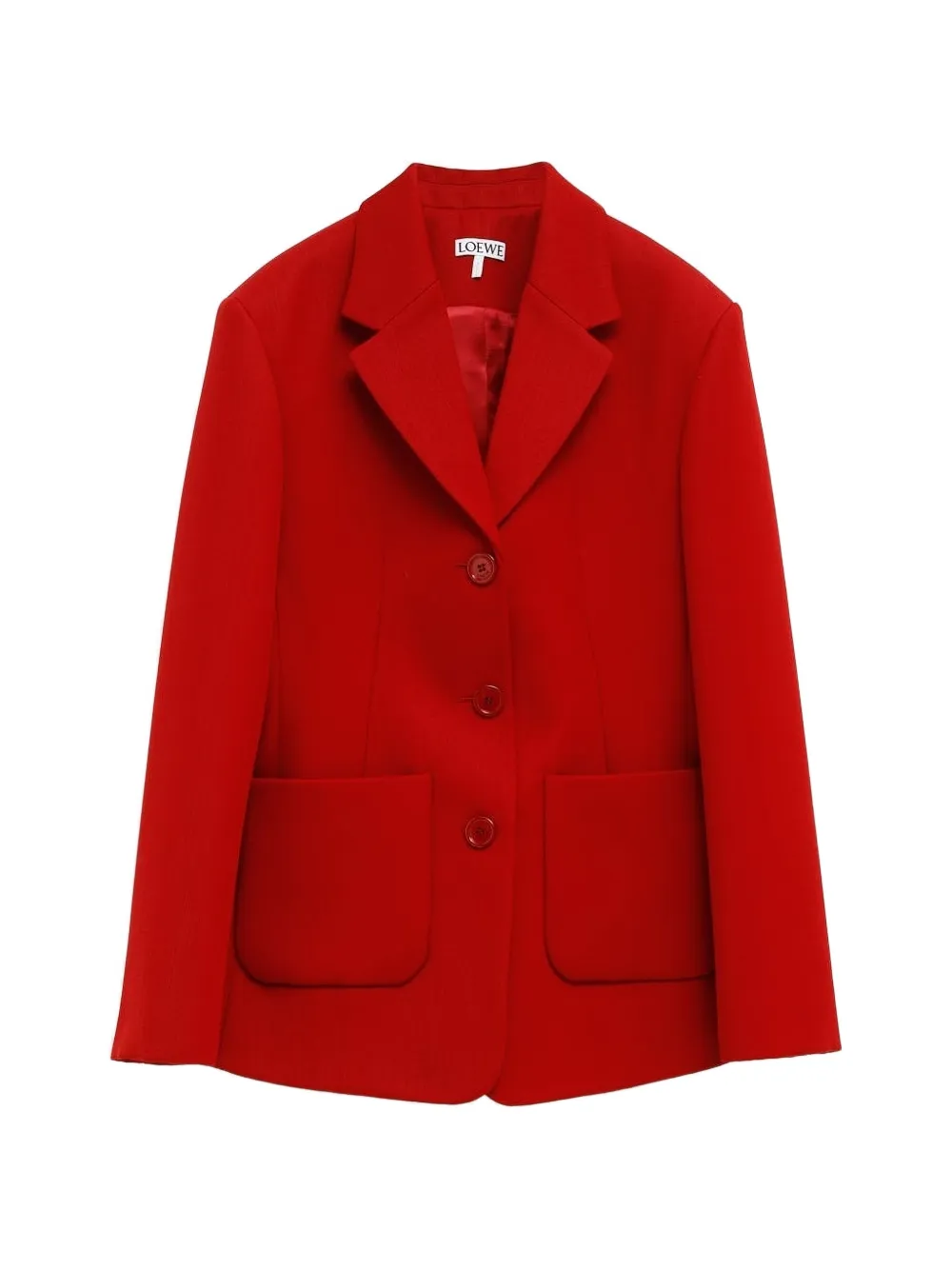 LOEWE flap pocket button jacket - Rosso