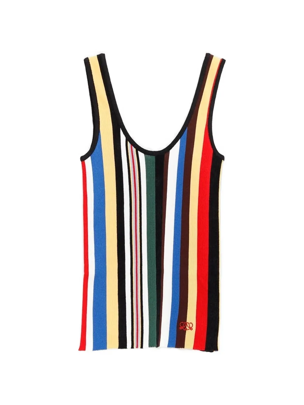 LOEWE multicolour striped top - Black