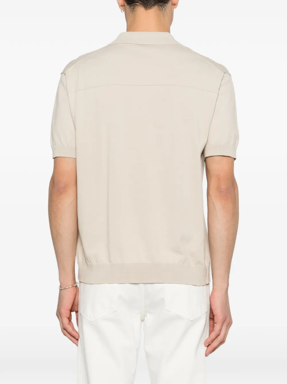 Paolo Pecora T-shirt met V-hals Beige