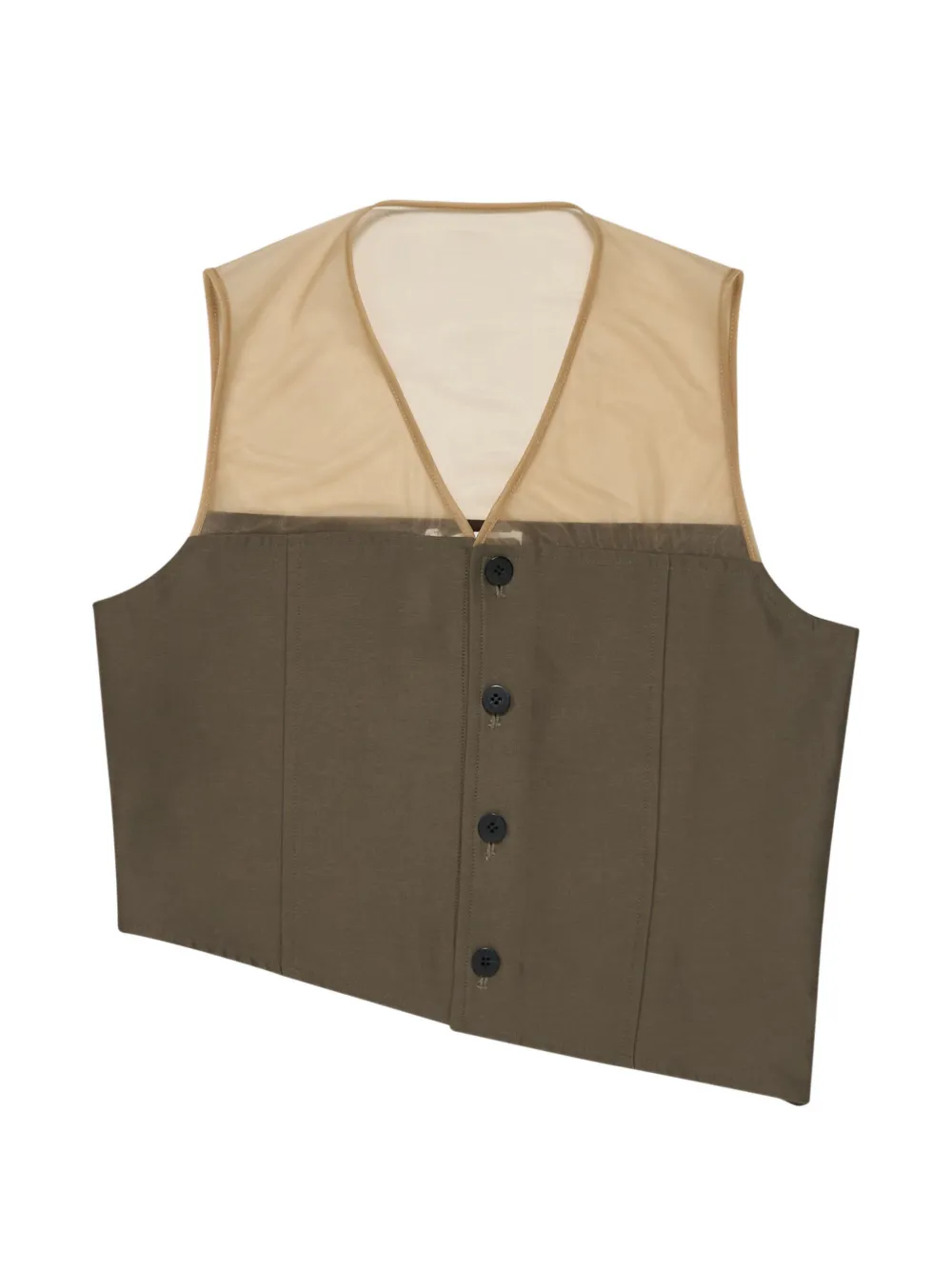 Niccolò Pasqualetti asymmetric panelled top - Grün