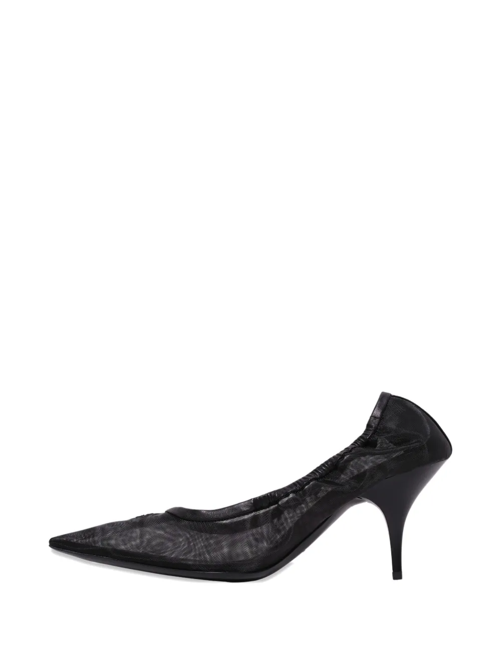 Miu sheer-mesh pointed-toe pumps Zwart
