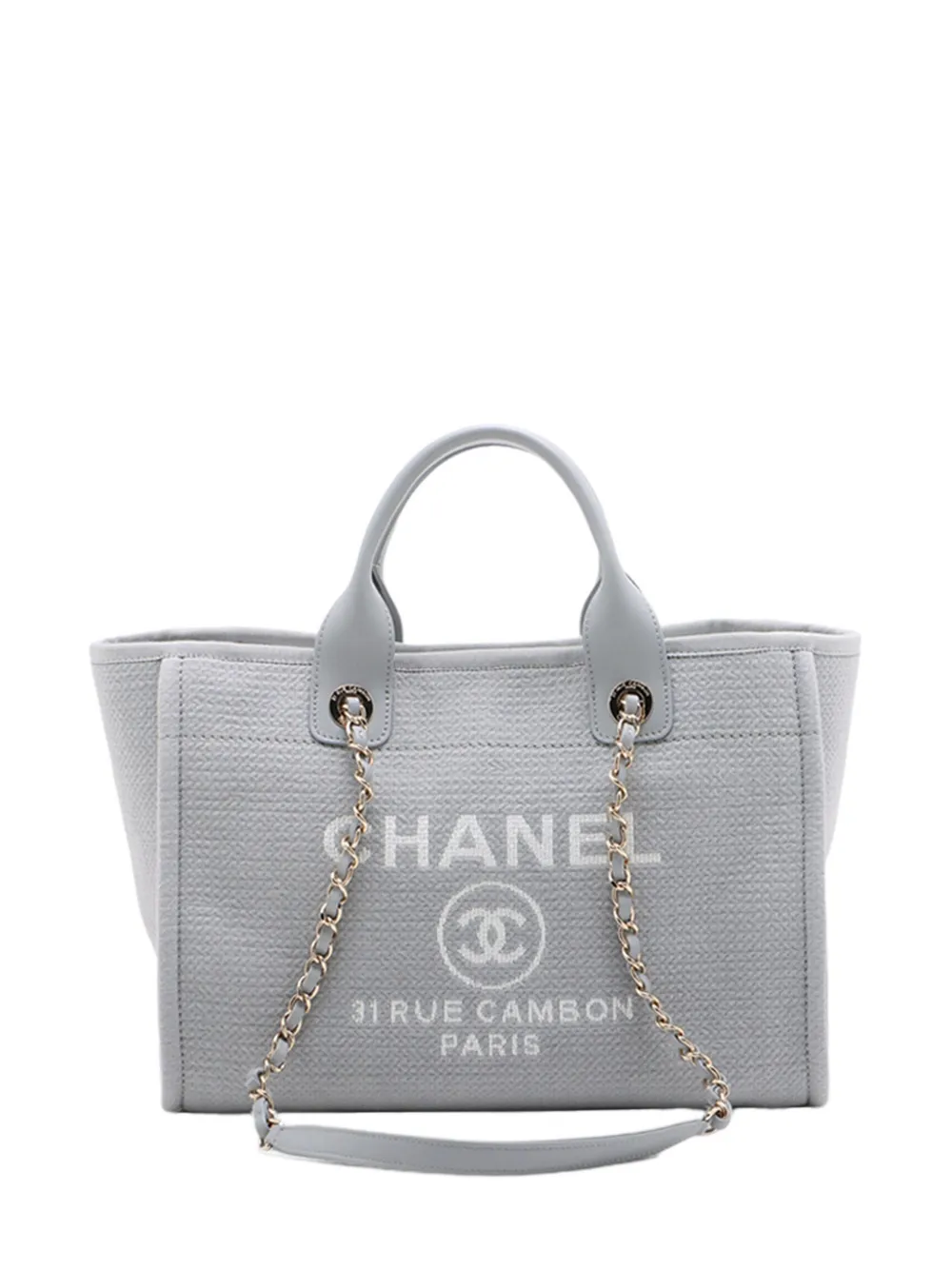 CHANEL Pre-Owned 2021-2026 Small Canvas Deauville Tote satchel - Grigio
