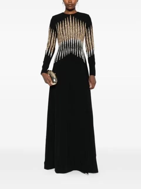 Dina Melwani crystal-embellishment maxi dress
