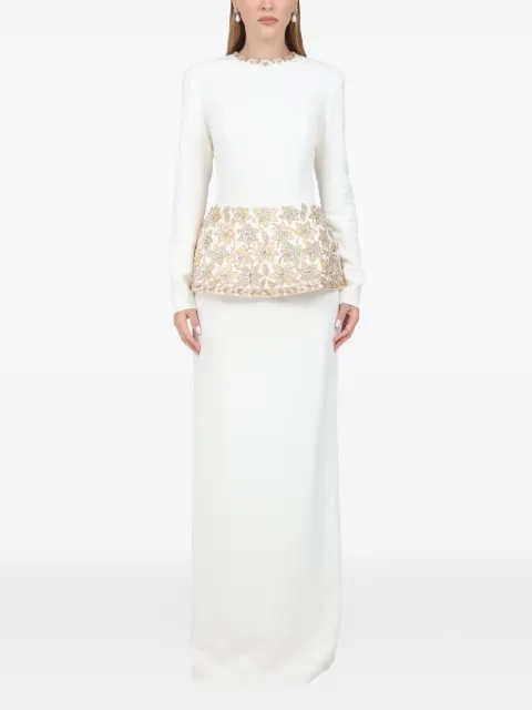 Dina Melwani crystal-embellished maxi dress