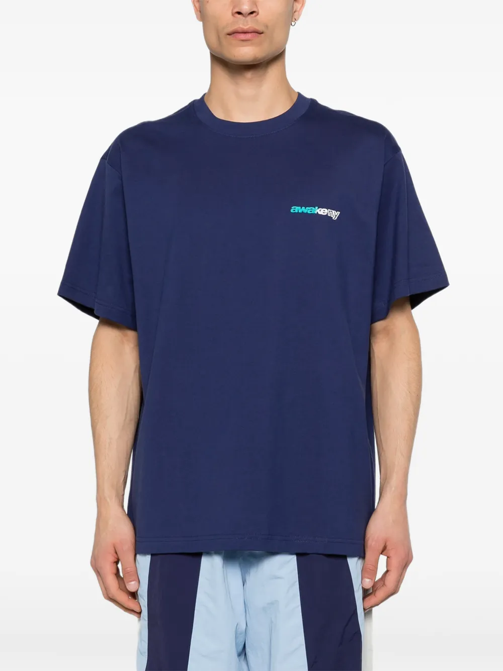 Awake NY T-shirt met ronde hals Blauw