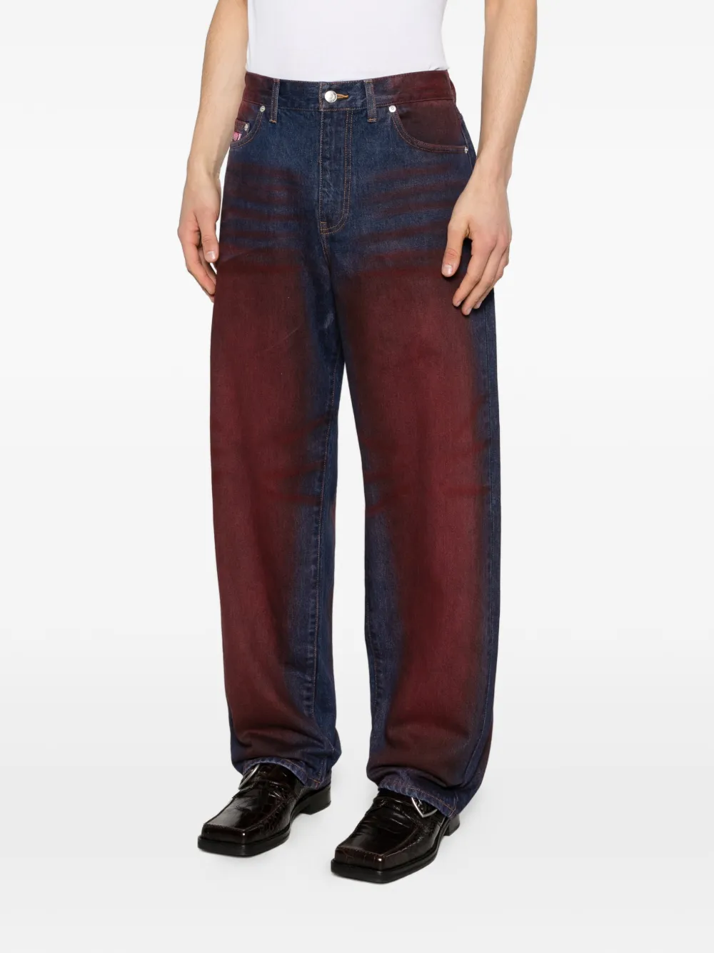  Awake Ny Orchard Street Baggie Jeans - Red 