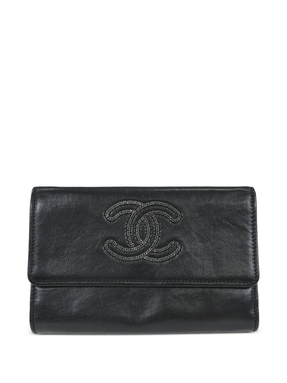 CHANEL Pre-Owned Portafoglio con logo 2007 - Nero