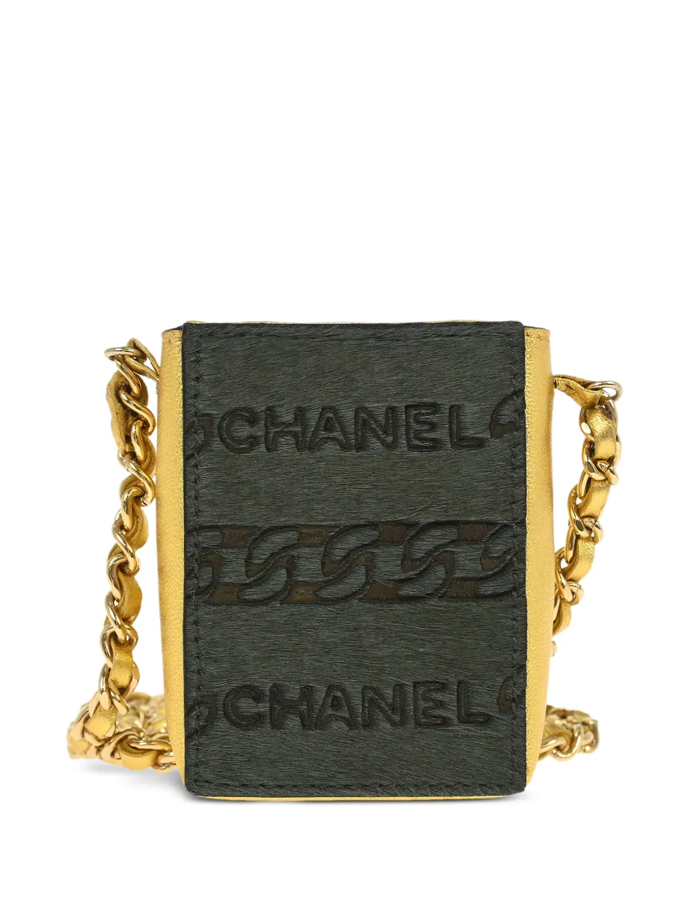 CHANEL Pre-Owned 2000-2002 chain-strap cigarette case - Green