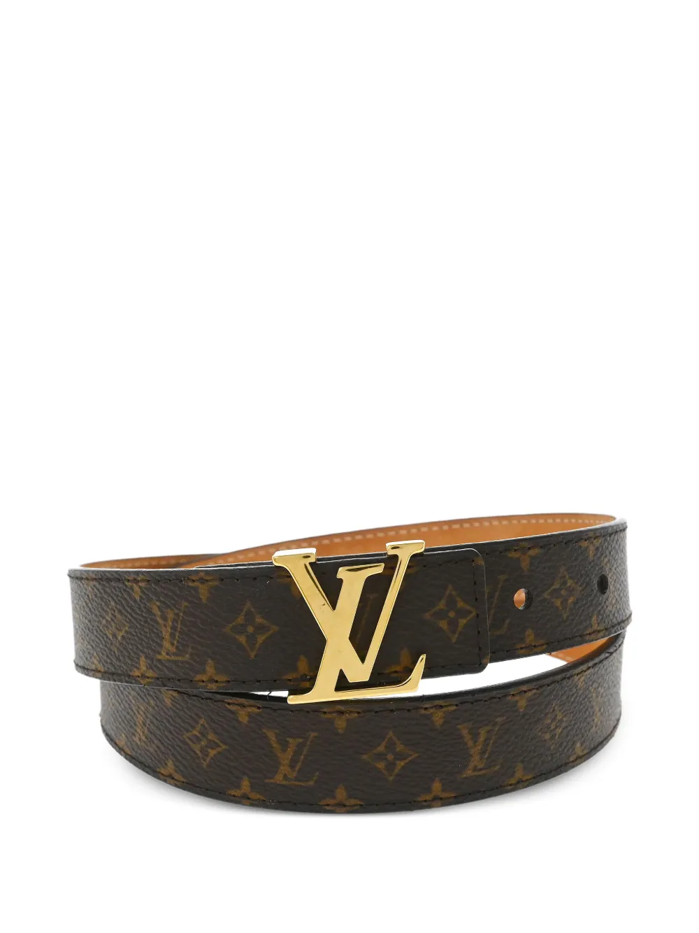 Louis Vuitton Pre-Owned Cintura con fibbia logo 2014 - Marrone