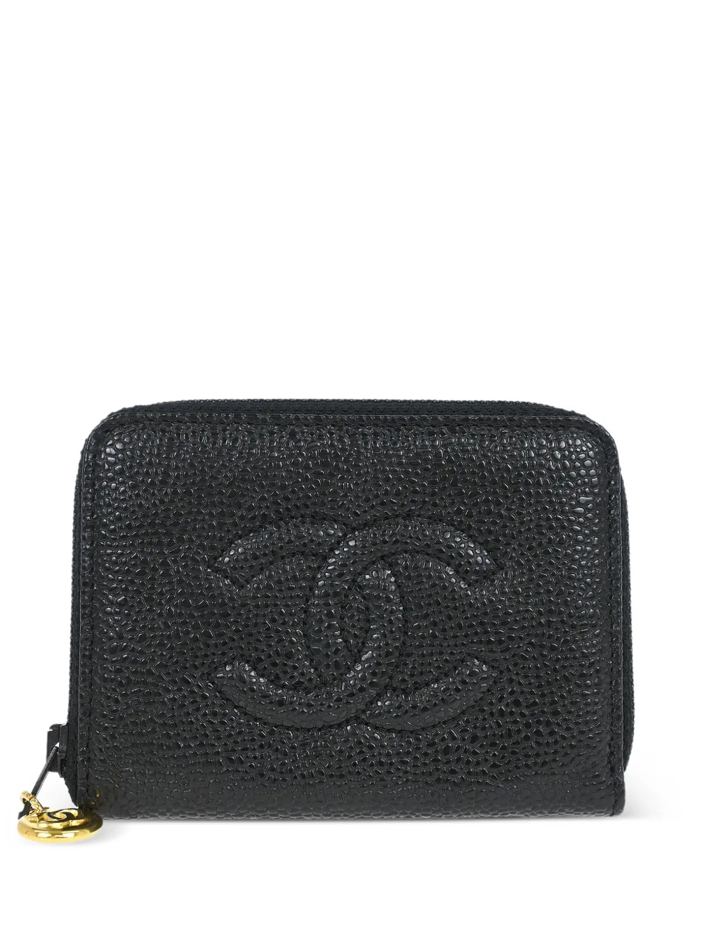 CHANEL Pre-Owned Portafoglio con logo goffrato 1998 - Nero