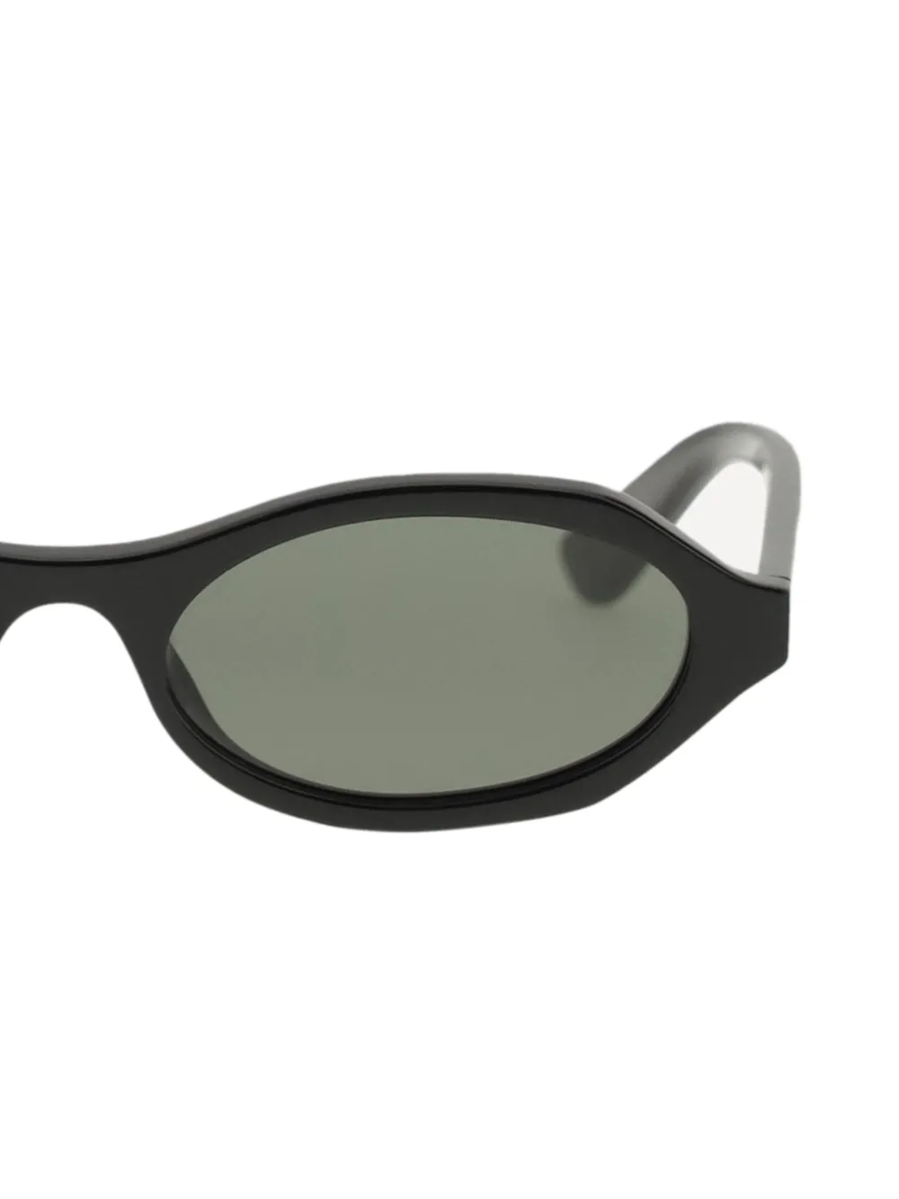 Alexander McQueen Eyewear Zonnebril met ovalen montuur Zwart
