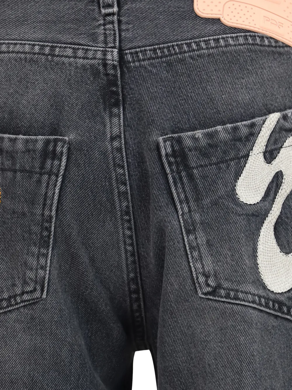  Pdf Graphic-patch Jeans - Grey 