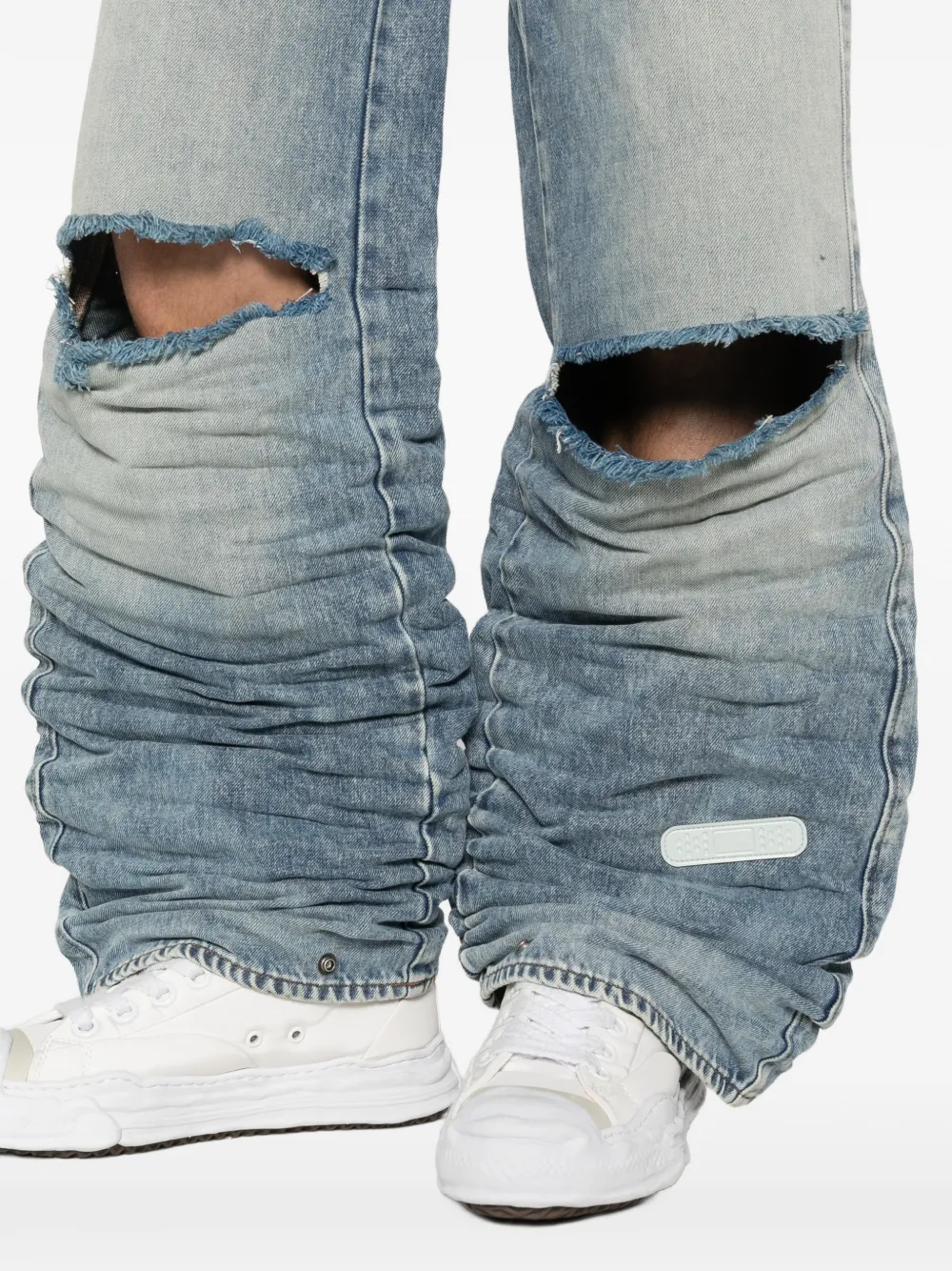 PDF Rich Kid gerafelde jeans Blauw