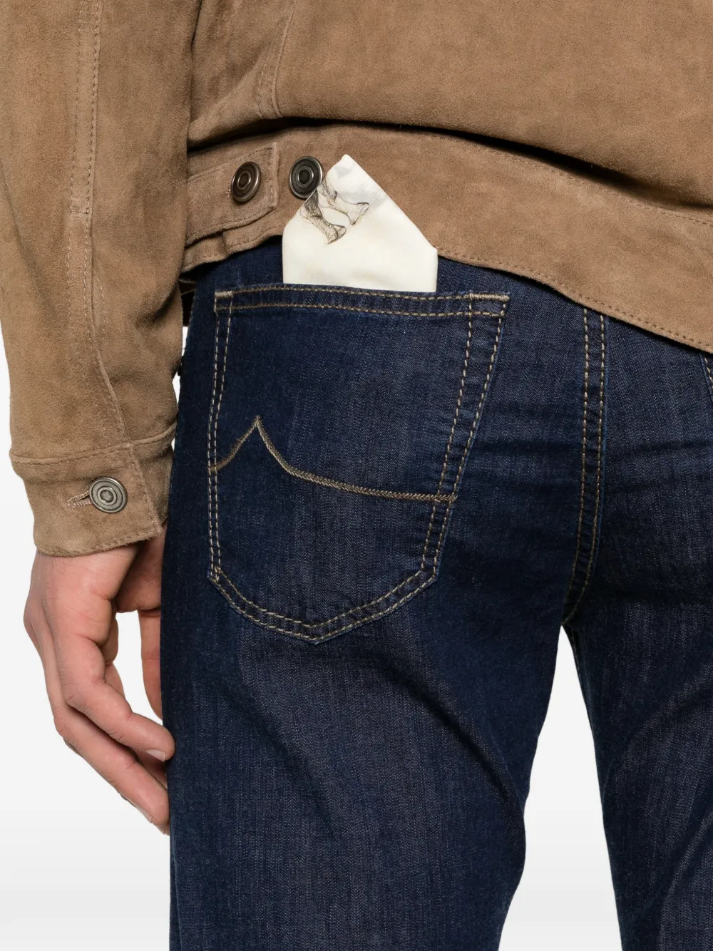 Jacob Cohën Nick jeans met knopen Blauw
