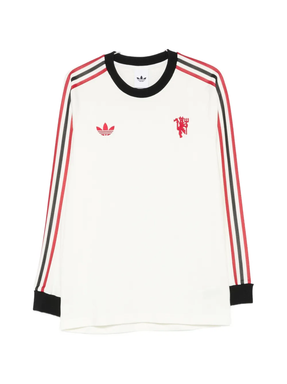 adidas Manchester United 3-stripes graphic-print T-shirt - Bianco