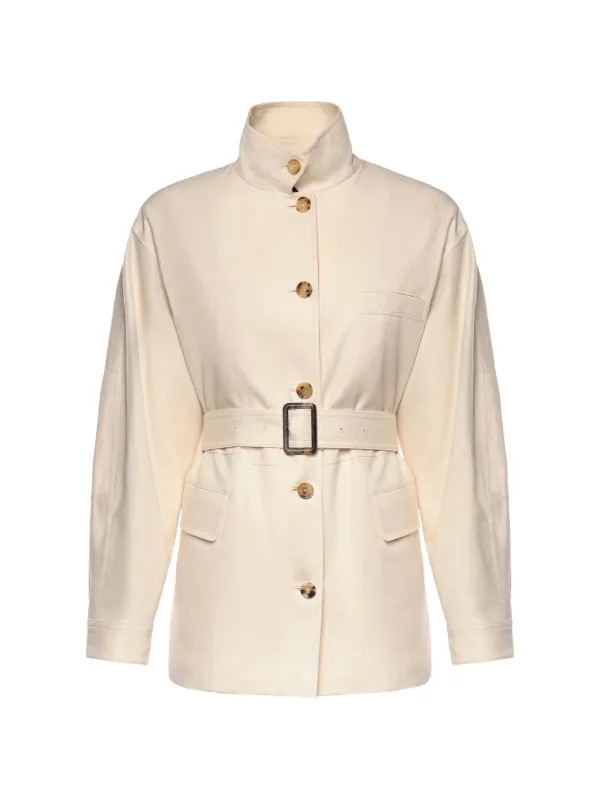Loro Piana Lismore Belted Jacket in Neutrals