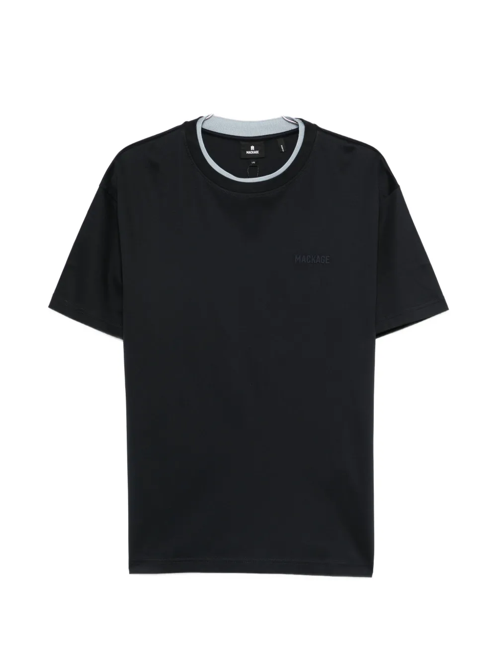 Mackage Contrast Crewneck T-shirt In Blue