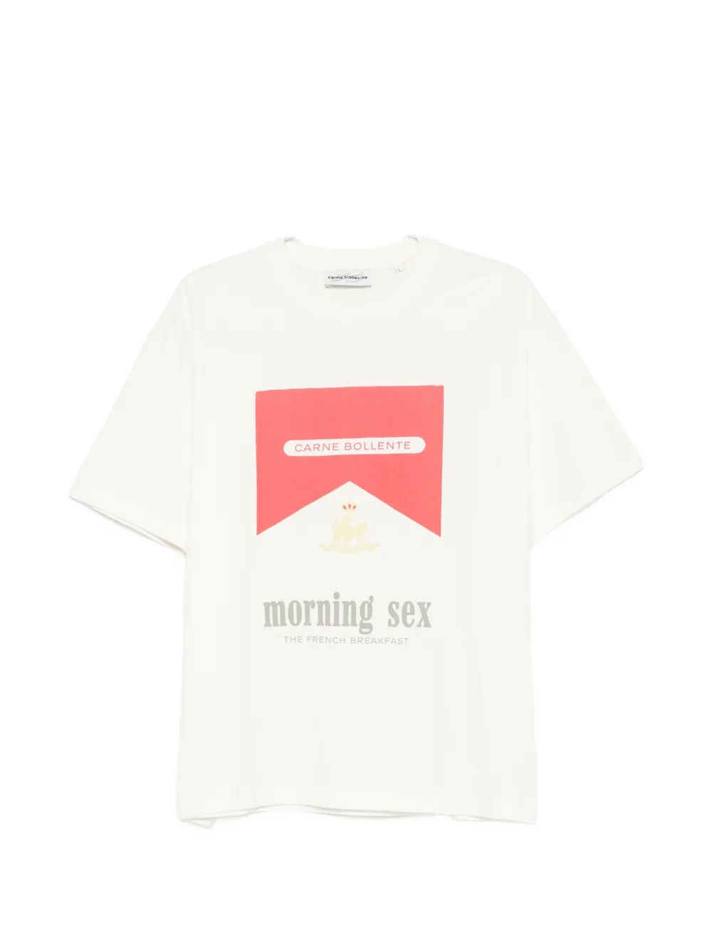 CARNE BOLLENTE Breakfast in Bed graphic T-shirt - Bianco