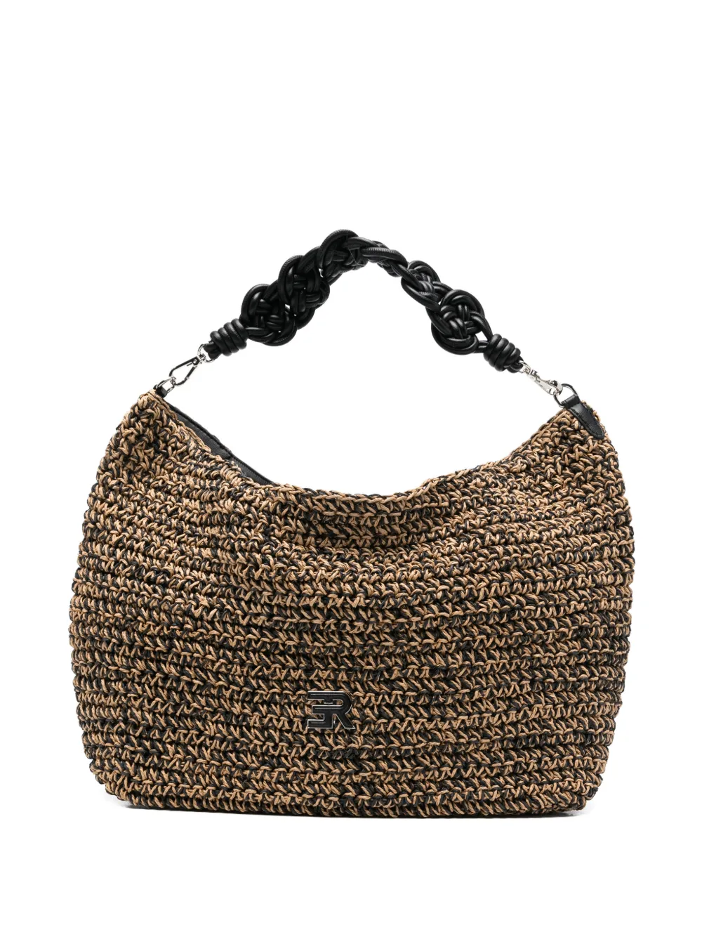 ERMANNO FIRENZE Borsa a spalla Anika con manico intrecciato - Toni neutri