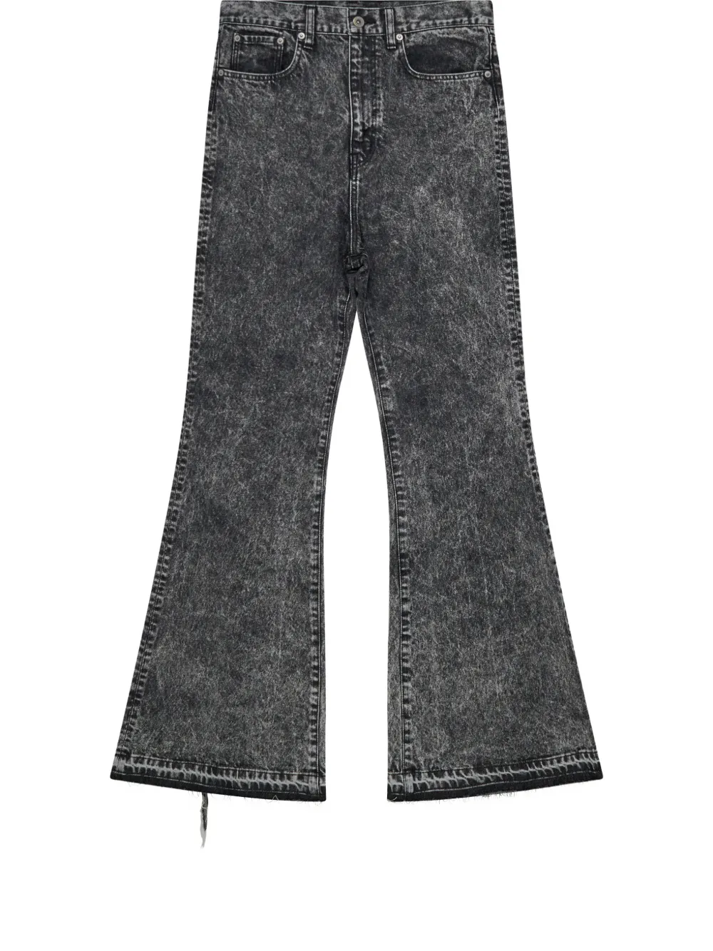 Junya Watanabe MAN Jeans met franje en acid-wassing Grijs