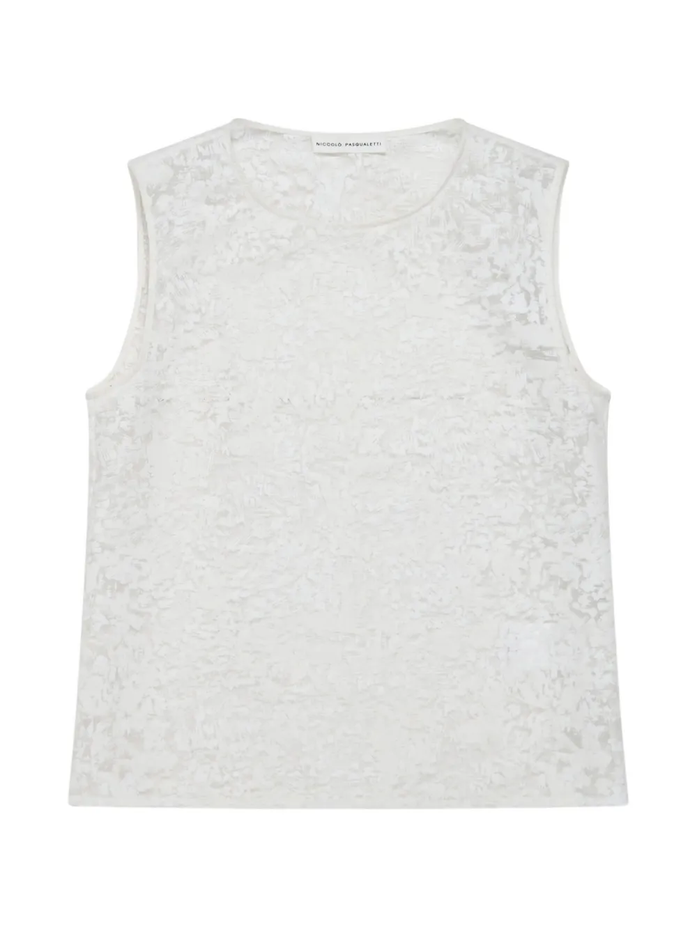 Niccolò Pasqualetti devoré-effect sleeveless top