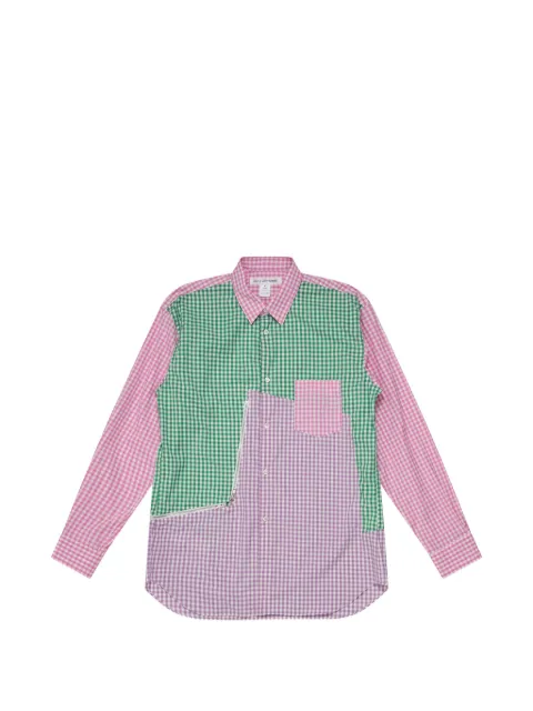 Comme Des Garçons Shirt gingham-check zip-detail shirt