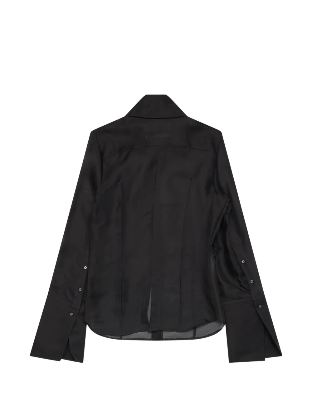matieres fecales Sclera semi-doorzichtige blouse Zwart
