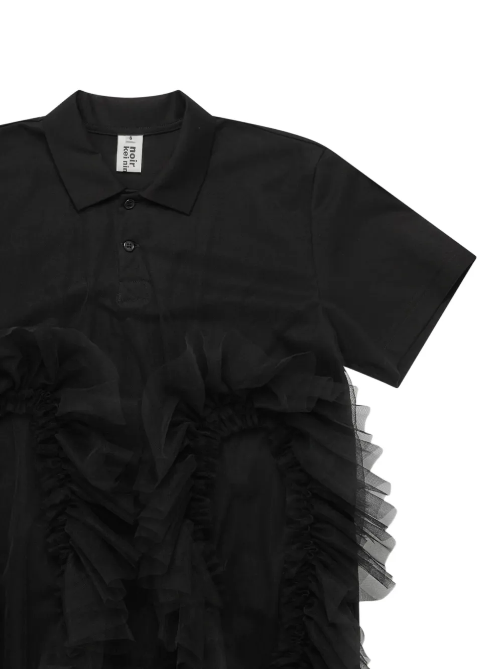 Ruffled Tulle-Detail Shirt