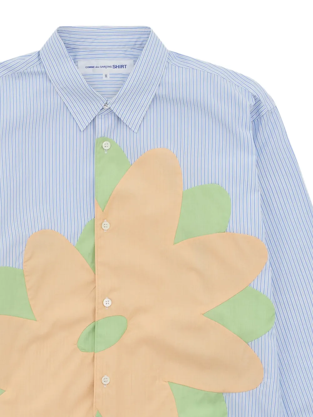 Floral-Print Striped Shirt