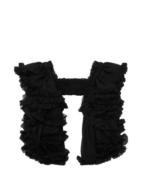 Noir Kei Ninomiya chaleco con volantes