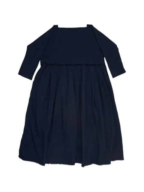 Daniela Gregis frayed-edge pleated dress