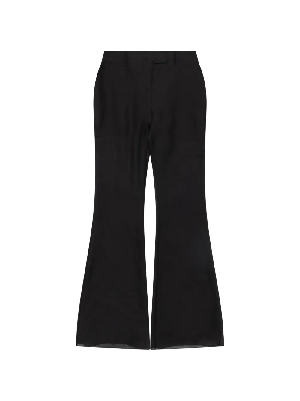 matieres fecales sheer flared trousers - Schwarz