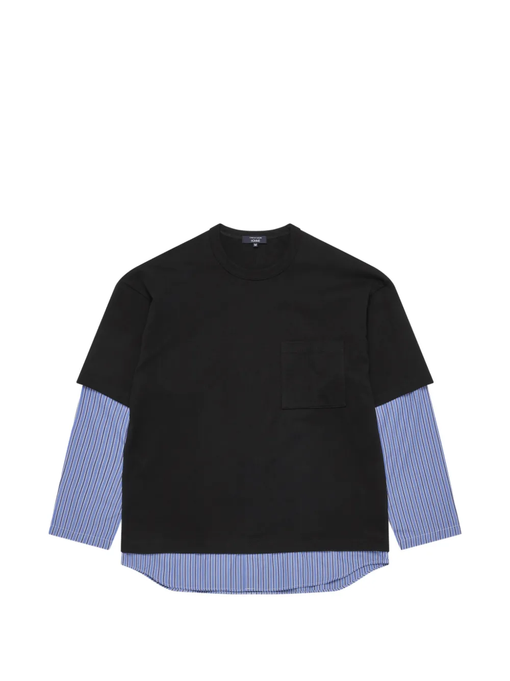 Comme des Garçons Homme layered crew-neck T-shirt - Nero